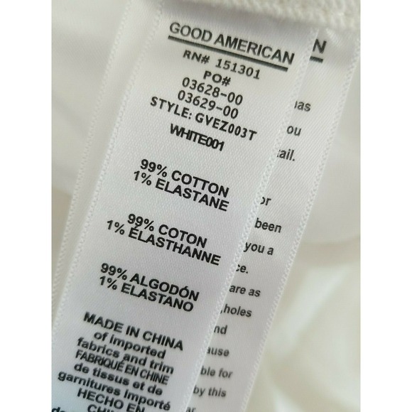 GOOD AMERICAN‎ Women's Good Vintage Zip Front High Waist White Denim Jeans 6/28 - Picture 11 of 12